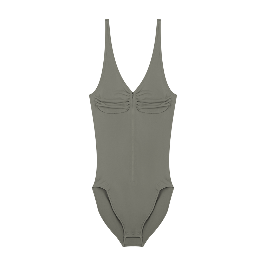 RM Full-Zip Ruched Bodysuit