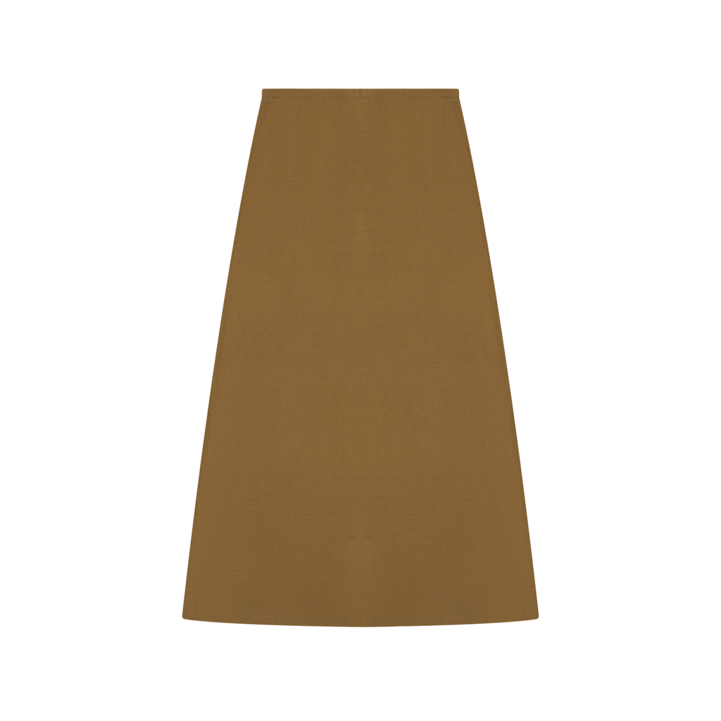 Solid Color Knit Maxi Skirt
