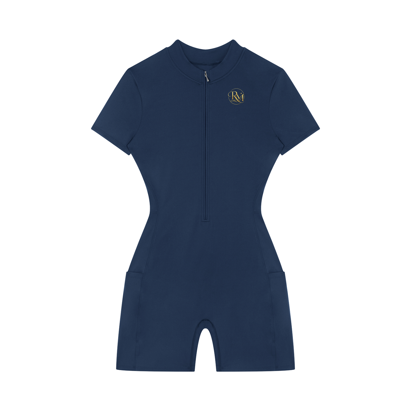 RM Women's Quarter-Zip Short Sleeve Romper