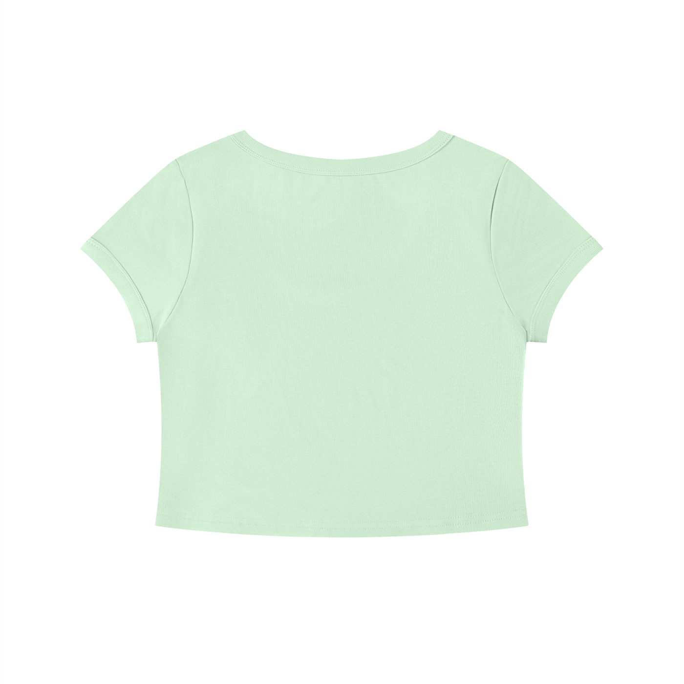 Solid Color Slim Crop T-Shirt