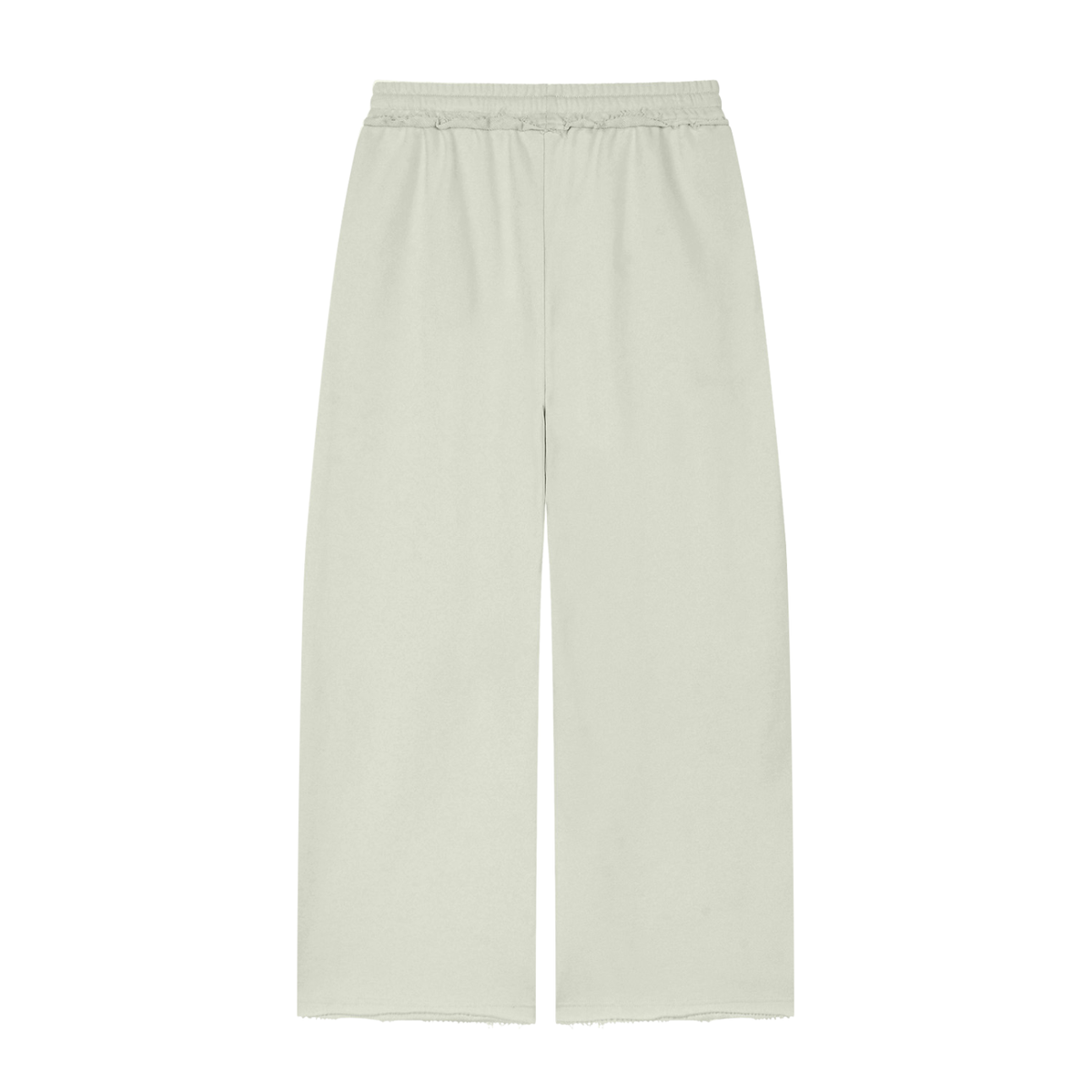 Customizable Initial Wide Raw Edge Sweatpants