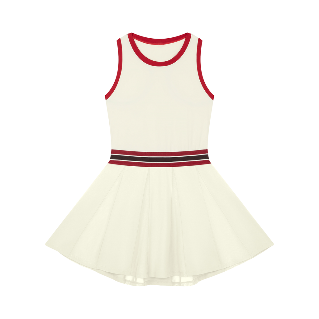 Color Block A-Line Sleeveless Dress