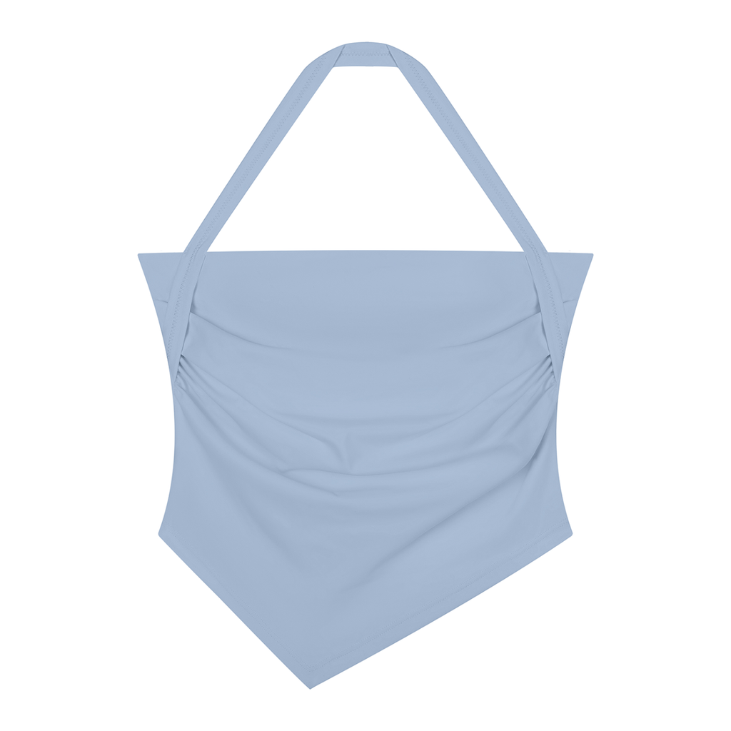 Ruched Halter Neck Tank Top