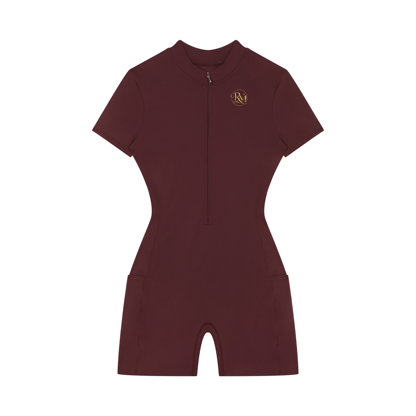 RM Women's Quarter-Zip Short Sleeve Romper