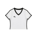 Women's Retro Binding V-Neck Crop T-Shirt
