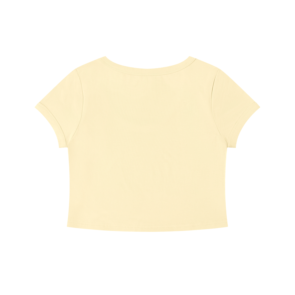 Solid Color Slim Crop T-Shirt