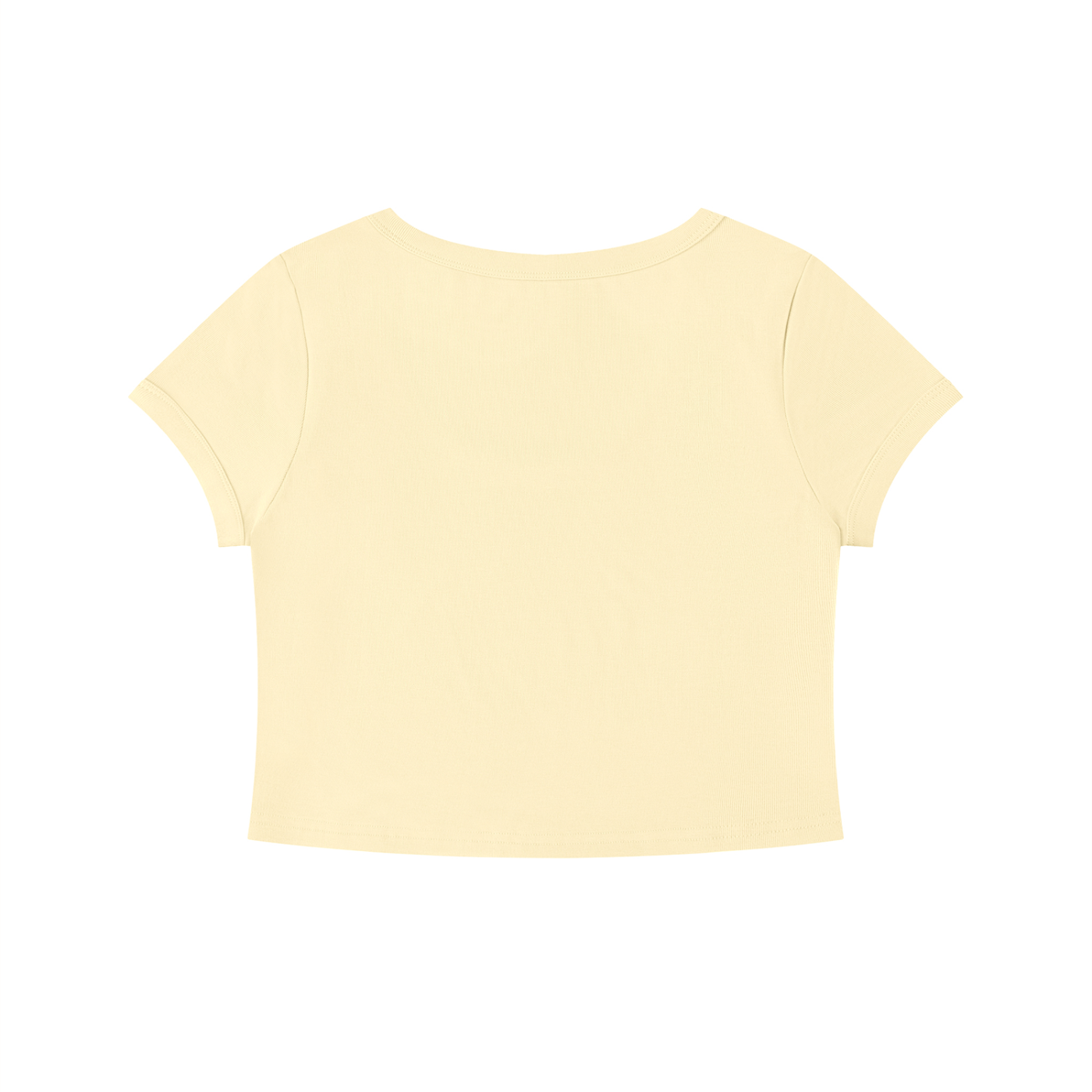 Solid Color Slim Crop T-Shirt