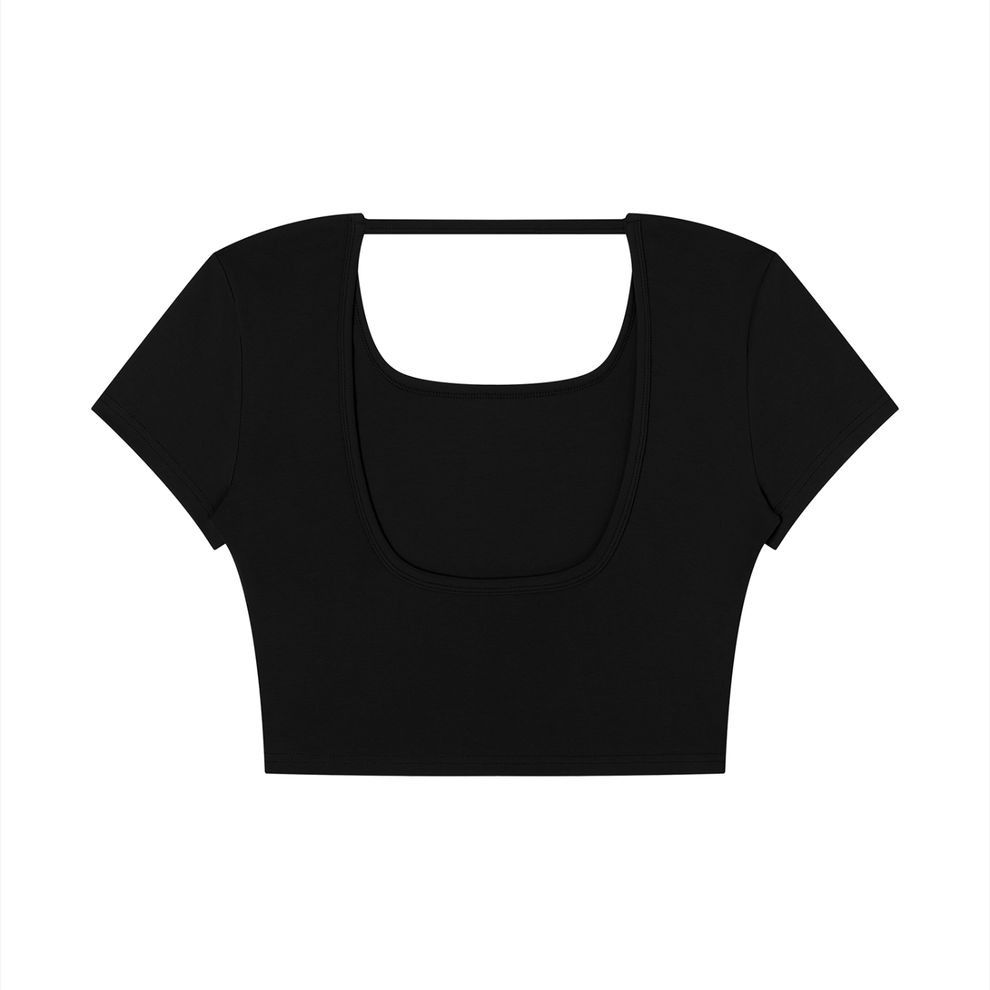 Domi Women's Square Neck Crop T-Shirt